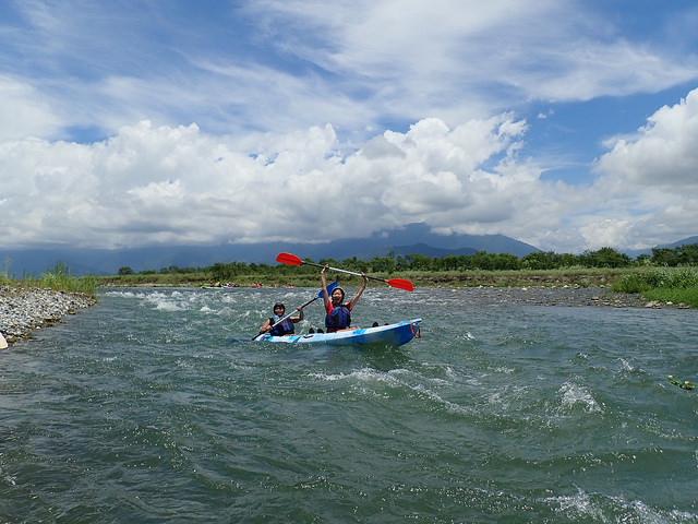 River-running Kayaking at Hualien River